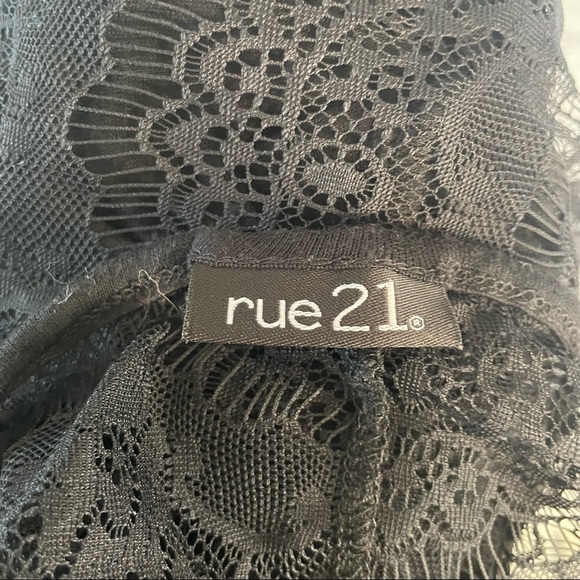 Rue21 Black Lace Blouse Large - Picture 7 of 8
